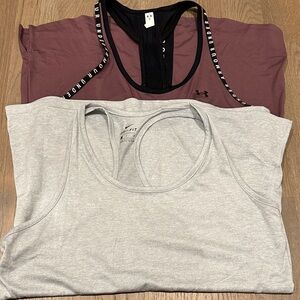 Under Armour/Nike Women's Tops - Gray and Purple